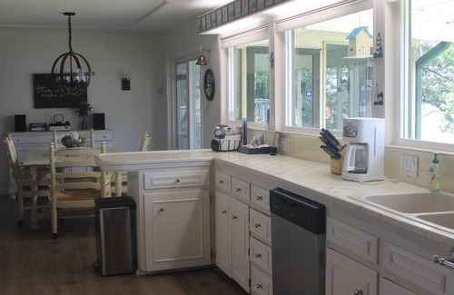 Chandler House | Spacious lakefront home with private dock and 2 living areas.