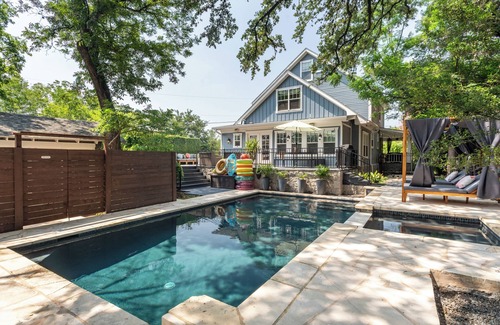 Travis Heights House | Spacious Luxury Home with heated pool and spa - 5 mins from downtown