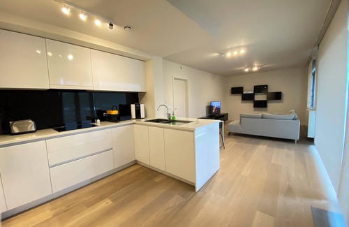Brussels Apartment | Spacious, modern, comfortable residential apartment in a tower and cab rank near the center.