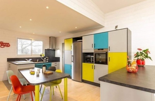 Port-Saint-Pere Cottage | Spacious Modern Wooden House with Large Park, Terrace, and Game Amenities