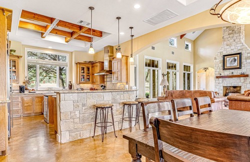 Spicewood House | Sprawling, lakefront estate with a dock, game room, fast WiFi & gourmet kitchen