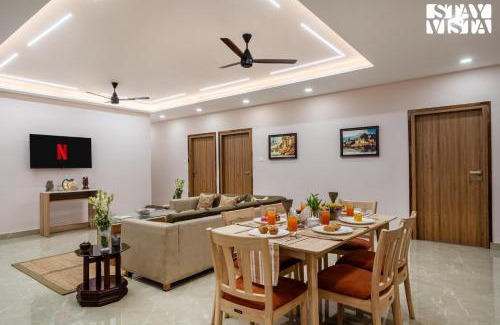 Sigra Apartment | StayVista at Terra Hue with Bonfire & BBQ