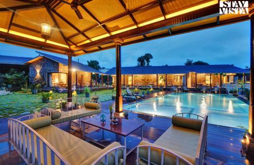 Udaipur District Villa | StayVista at The Earthen Boutique with Spacious Pool, Terrace, Lawn & Games