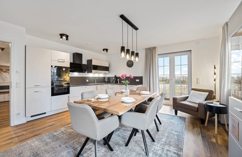 Rosenhagen Apartment | Strandhafer Rosenhagen - modern, maisonette, fitness area, flooded with light