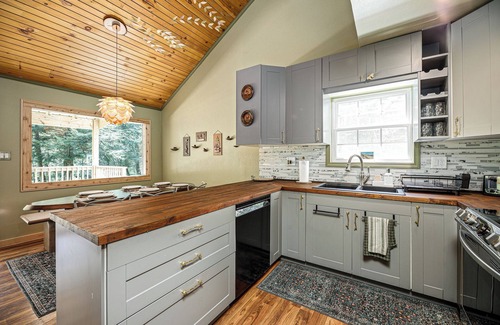 Traverse City House | Streamside | Nature-Lux w/Hot Tub, Sauna, Firepit, Game Area, Beautiful Setting