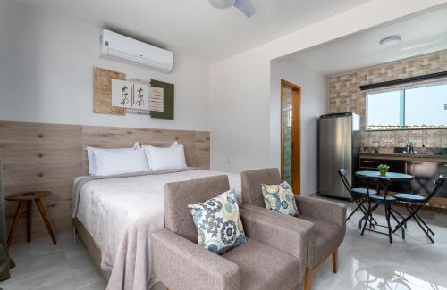 Itaipuacu Apartment | Studio Aconchegante com Varanda garagem Tv Smart Wi-fi