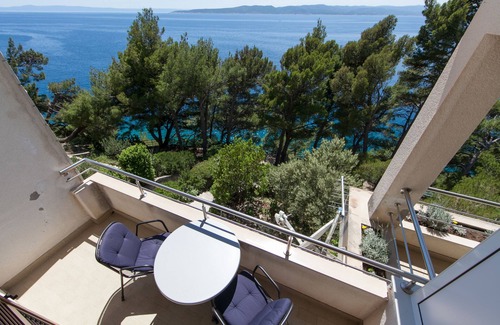 Brela Apartment | Studio flat with balcony and sea view Brela, Makarska (AS-19205-b)