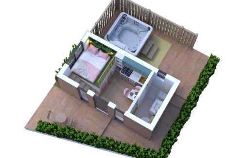 Montfort-sur-Meu Apartment | Studio les 2 fées - Jacuzzi - Déco féérique