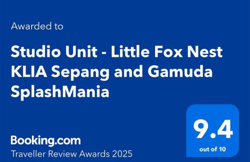 Kota Warisan House | Studio Unit - Little Fox Nest KLIA Sepang and Gamuda SplashMania