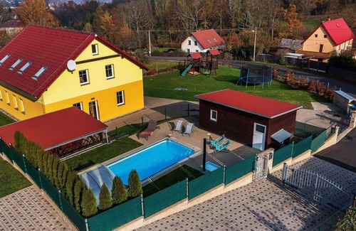 Jilove House | Stunning private villa for 18 guests with WIFI, hot tub, private pool, TV and patio