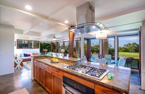 Princeville House | Sunlit Luxe Home ~ Ocean Vista + Sunsets + Full AC