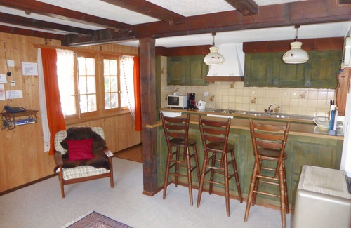 Jaun Ski Chalet | Sunny chalet vacation apartment with a view of the Jaun valley in the west alps