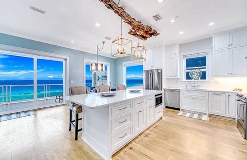 Laguna Beach Estates House | Sunset! Incredible Gulf Front 9Br home sleeps 26 w private pool.