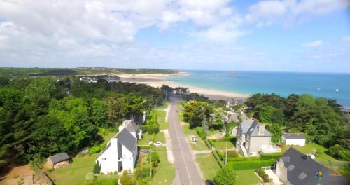 Sables-d'Or-les-Pins House | Sunset View over beach at Sables d'Or