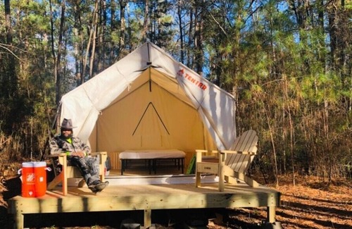 Huntsville RV Rental | Tentrr Signature Site - Exodus XX: Lakefront Private Campsite at Shabbat Retreat