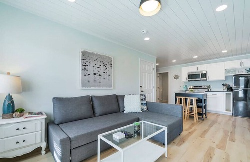 St. Augustine Beach Apartment | The Hibiscus Hut | Cozy spaces for crisp fall days!