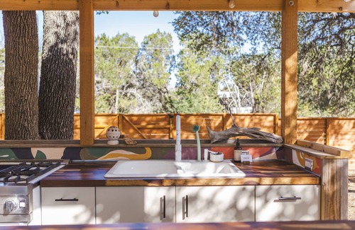 Lakeway RV Rental | The Peacock Yurt at Camposanto ATX Glamping on Lake Travis