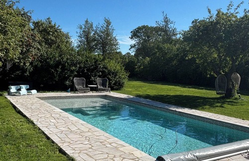 Havdhem Cottage | The Pink House on Gotland.nA private oasis with a French Mediterranean feel.