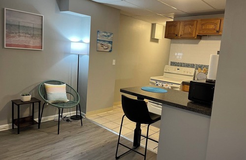 Fairport Harbor Apartment | The Sunrise Suite. Charming lower level 1-bedroom apartment, in Fairport Harbor