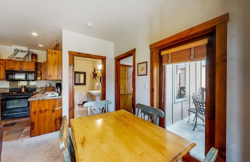 Peak 9 Condo | Third-floor, mountain view ski condo with pool, hot tubs, WiFi, & gas fireplace