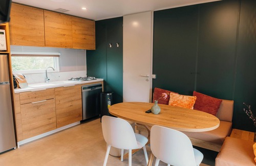 Nieuw Heeten House | Three cosy lodges for 12 guests with nature views, own kitchen and modern rain shower bathroom.