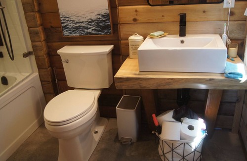 Logan Lake Cabin | TIMBER & BEAM CABIN Private setting New-Re-located & Re-built 1979 Pan Abode