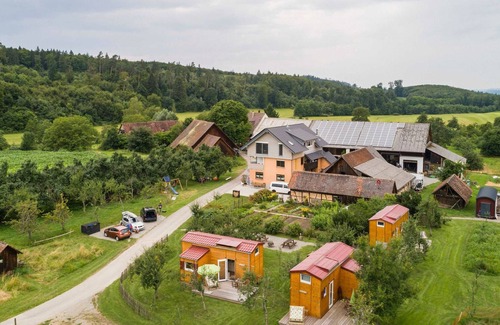 Stetten Apartment | Tiny-house Lilletør, Biolandhof Geßler, Dusche/wc, 25 qm - Biolandhof Geßler