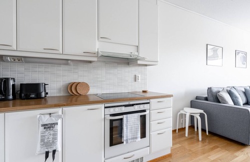 Tampere Apartment | Top Floor 1BR Home with Parking, Sauna & Balcony