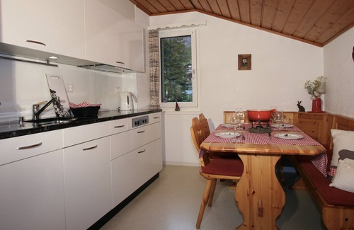 Leukerbad Apartment | Trendy alpine-style vacation apartment for 2 people in a central, quiet location