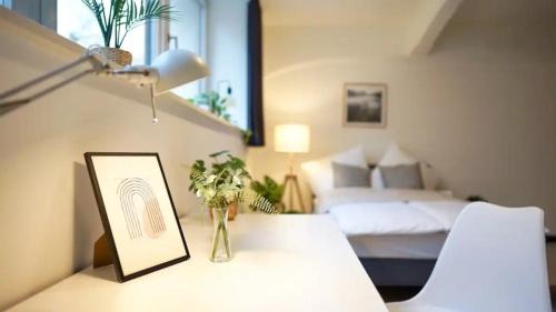 Zentrum-Suedost Apartment | Uniklinik Zentral Küche Fitnessraum
