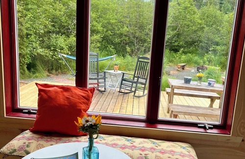 Lamoine Cabin | Unique, Colorful Off-grid Cabin