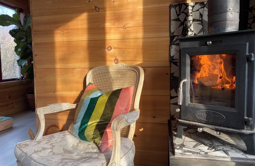 Lamoine Cabin | Unique, Colorful Off-grid Cabin