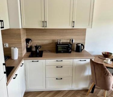 Augustow Apartment | Urokliwy Apartament z dużym tarasem i widokiem na Jezioro Białe