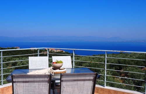 West Mani House | Vacation home with incredible panoramic sea views, ideal for workation