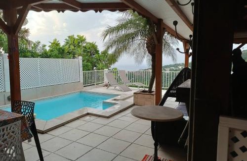 Marigot Villa | Villa avec vue sur mer à Vieux Habitants, piscine