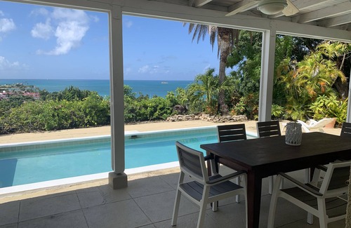 Dickenson Bay Villa | Villa Belvedere, 5 minutes walk to the beach, private pool and seaview