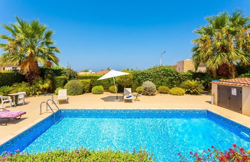 Latsi Villa | Villa Fortuna Large Private Pool Walk to Beach Sea Views A C Wifi Car Not Required - 2630