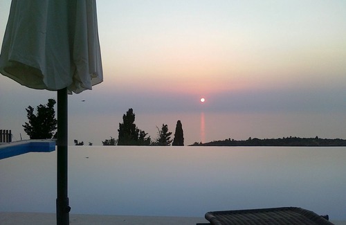 Lefkas Villa | Villa Horizon . privacy and sunset view of the Ionian Sea