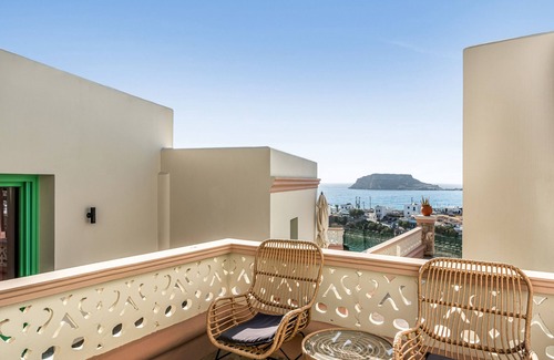 Lefkos Villa | Villa 'Mikis La Scala Luxury Villas' with Sea View, Wi-Fi and Air Conditioning