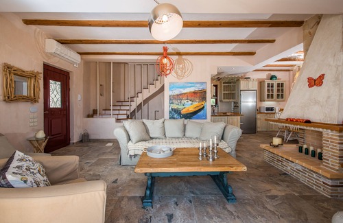 Romirion House | Villa Rosa With Private Pool and Amazing View to the Sea And Village's Mountain