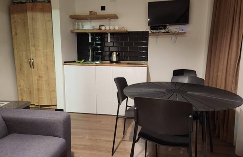 Kazbegi Apartment | Walk to Ski Lift-1br-studio-balcony-parking