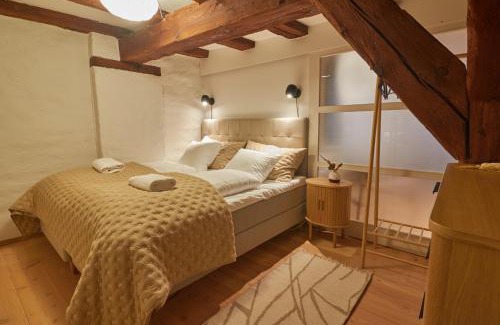 Copenhagen City Centre Apartment | Warm 3BR Loft with Exposed Beams