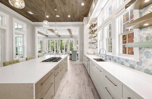 Watercolor House | "Watercolor Brushtrokes" Heated Private Pool/Golf Cart/Walk to Camp Pool/Bikes