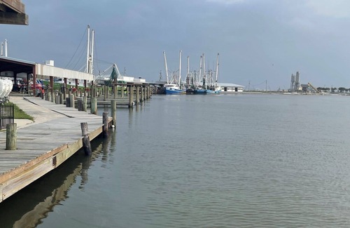Golden Meadow House | Waterfront Camp with Loft, Private Dock & Plenty of Parking