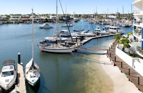 Minyama Apartment | Waterfront Elegance with Pool & Jetty Access