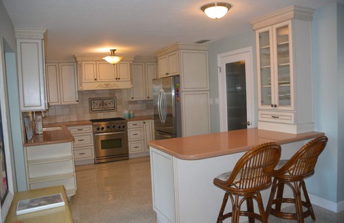 Baywood Village House | Waterfront home with dock. Pontoon boat available for fishing and beaches.