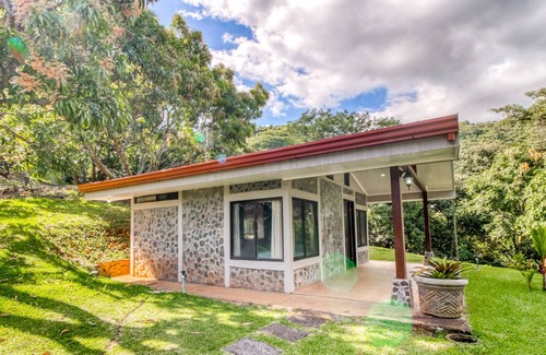 Santa Eulalia Cabin | Wonderful ground-level cabin with gardens, terrace, and shared pool!