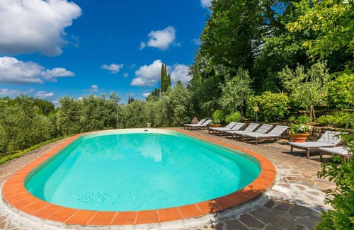 Greve in Chianti House | Wonderful private villa for 8 people with WIFI, A/C, pool, TV, patio and panoramic view