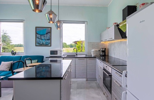 gmina Dobra House | Wonderful private villa for 8 people with private pool, WIFI, TV, terrace and pets allowed