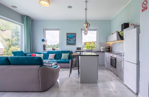 gmina Dobra House | Wonderful private villa for 8 people with private pool, WIFI, TV, terrace and pets allowed
